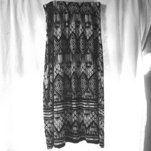 Long waist banded skirt.